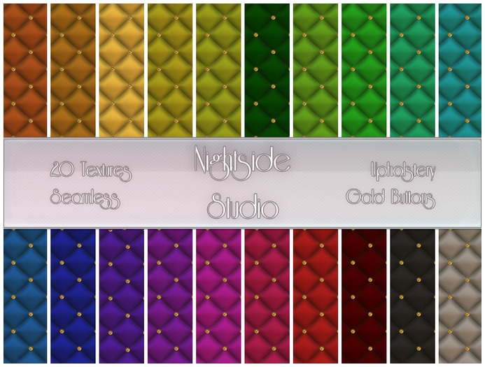 NSS Seamless Buttoned Upholstery GOLD