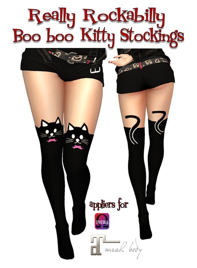 Reallly Rockabilly Boo Boo Kitty Stockings