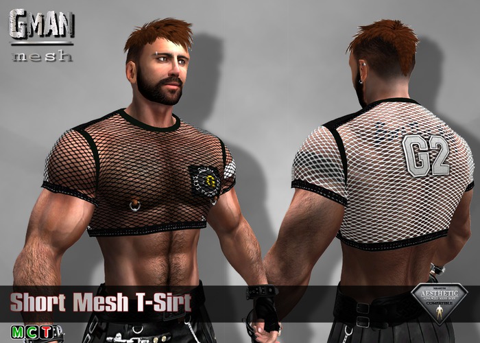 [GMan] TS - Short Mesh T-Shirt for Aesthetic