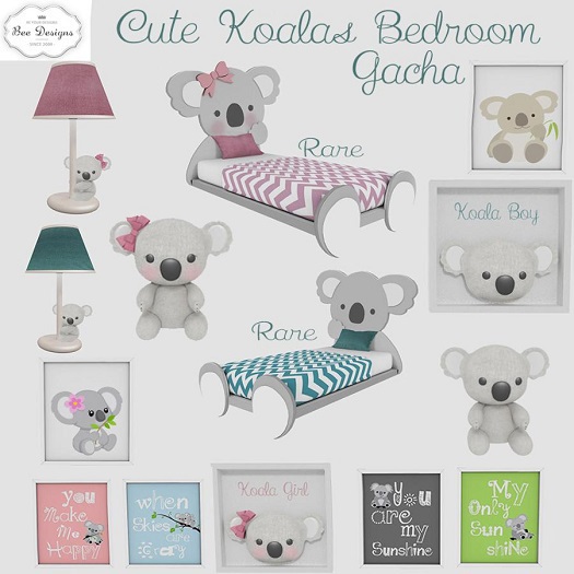 Bee Designs Cute Koalas Gacha Posters pair 1