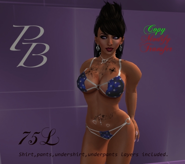 (PB) Blue Star Bikini