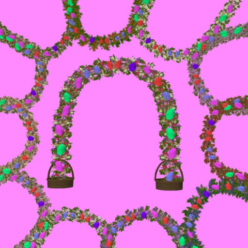 Clematis Arch w/Easter Eggs, Touch menu, 6LI, Boxed