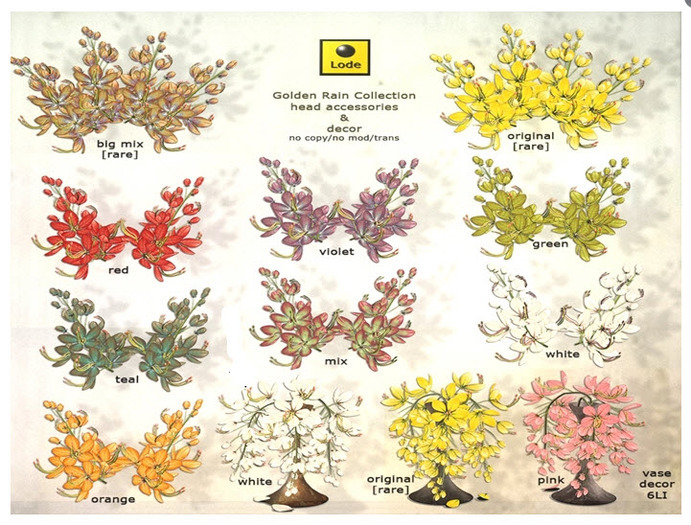 *LODE* Head Accessory - Golden Rain [mix]