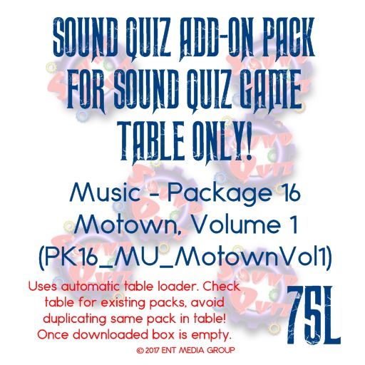 Sound Quiz PK16_MUS_Motown Vol1 add on pack