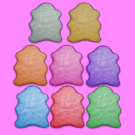 Rabbit Fur Rugs , 8 Pastel Colors, 1 Prim,Boxed