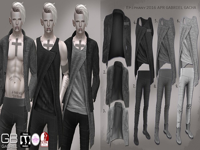 5.::GB::Cross Long Tank / Gray*