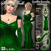 C&F Satin Doll Outfit BUNDLE 3 (Mesh, Fitmesh & Mesh Body Sizes)- Emerald
