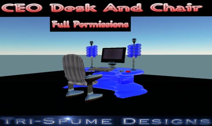 Ceo Desk & Chairs-Boxed