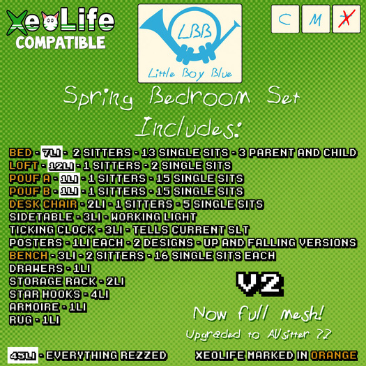-LBB- Spring Bedroom Set (V2) [Xeolife] [BOX]