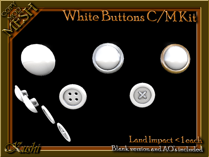 Buttons - White Copy Mod Mesh Kit