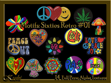 Motifs Sixties Retro #01 Alpha Textures 