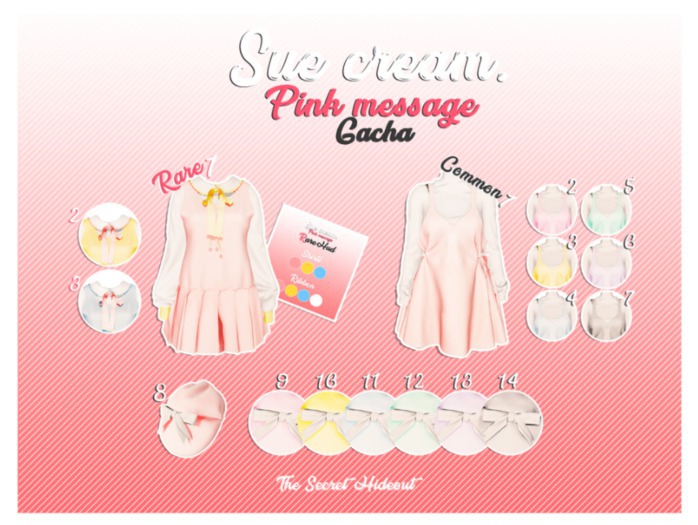 sue cream. Pink message -14-