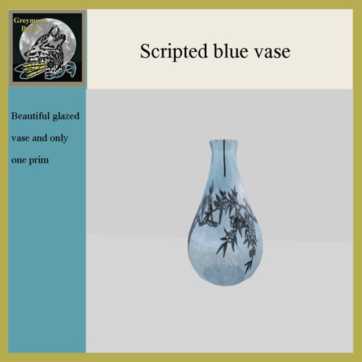 blue and black vase