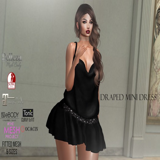 ~RANY~Draped mini Dress 
