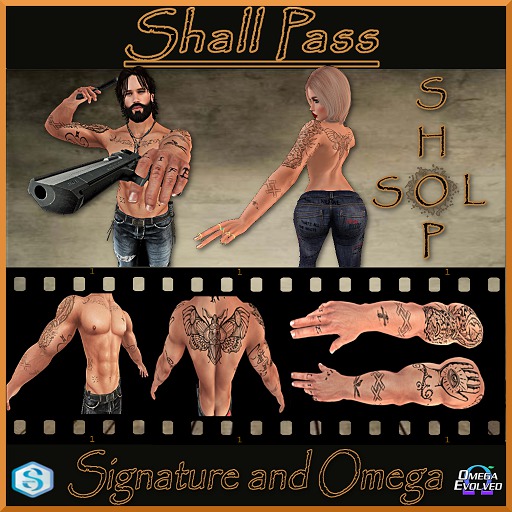 SolShop Tattoo- ShallPass - Signature & Omega