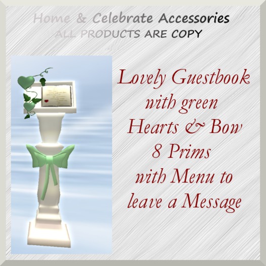 Guestbook with Stand green