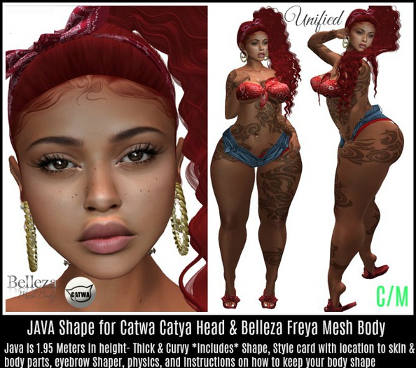  "JAVA" Shape for Belleza Freya/ Catwa CATYA by :.Unified:.