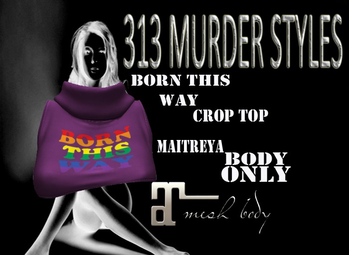 Born This Way Purple Crop Top (Box)