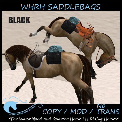 WH Riding Horse LH Saddlebags -Black