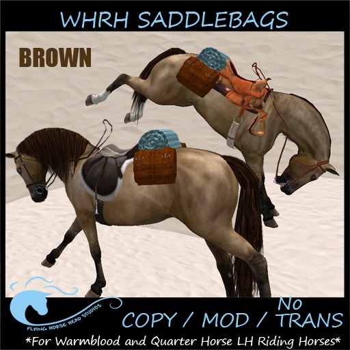 WH Riding Horse LH Saddlebags -Brown