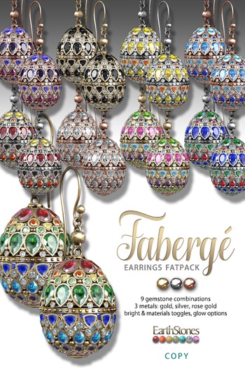 EarthStones Faberge Egg Earrings - Fatpack