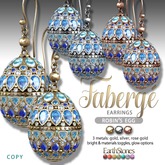 EarthStones Faberge Egg Earrings - Robin's Egg