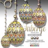 EarthStones Faberge Egg Necklace - Sunny Side Up