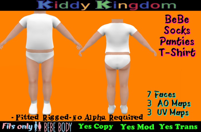 (KK) BeBe T-shirt-Socks-Panties Deliver Box