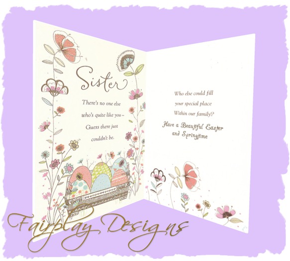 ~FDA~ There is No One Else Sister Easter Card~TOUCH ME~