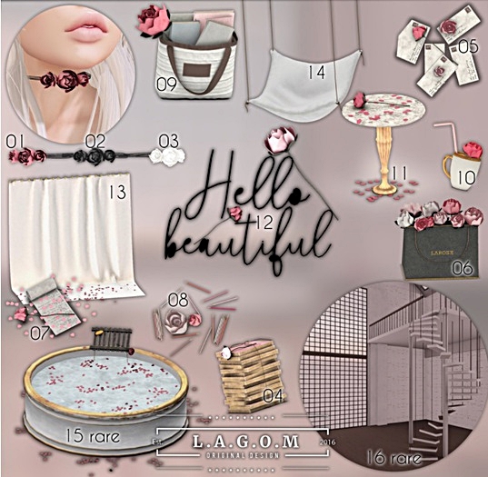 LAGOM - Spring Rose - [Collar Black]#02