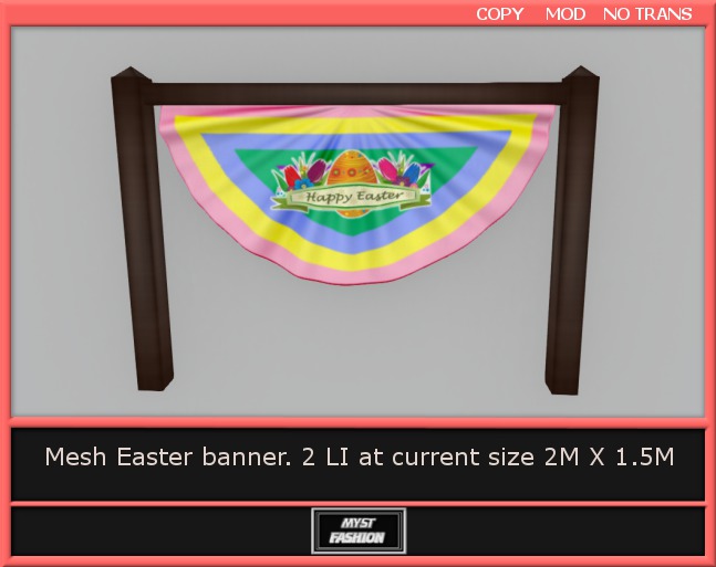 Mesh Happy Easter Banner  -Boxed