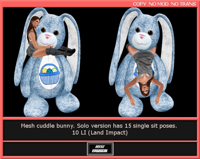 Mesh Cuddle Bunny Solo Blue  -Boxed
