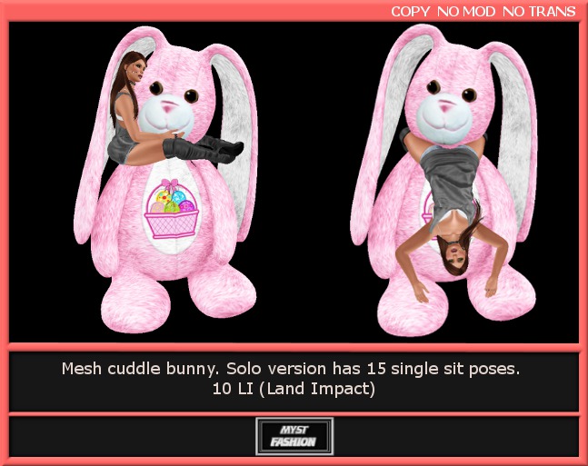 Mesh Cuddle Bunny Solo Pink  -Boxed