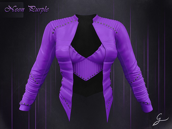 neon purple jacket