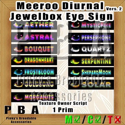 PBA - Meeroo Diurnal Jewelbox Eye Sign Vers. 2 Box