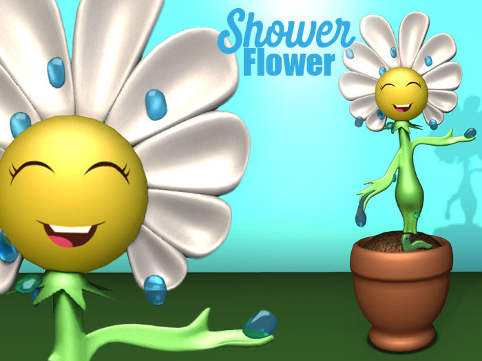 Townies Mesh Happy Shower Flower Daisy