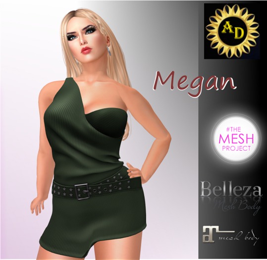 Megan Belted Solid Green 