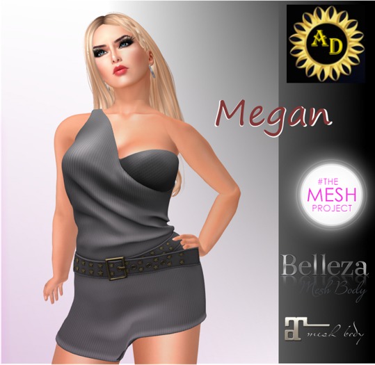 Megan Belted Solid Grey Boxed
