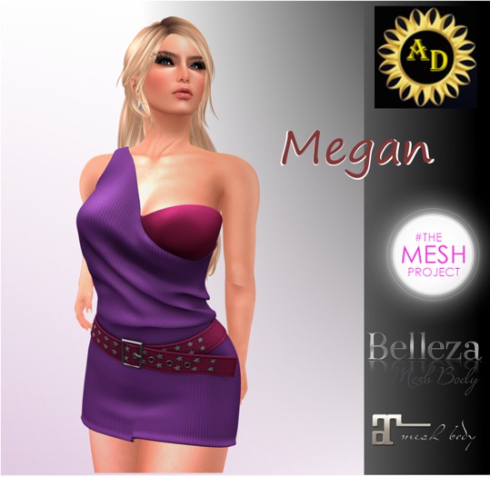 Megan Belted Purple/Pink Boxed