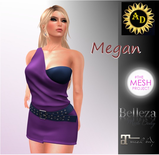 Megan Belted Purple/Blue Boxed