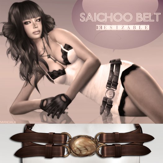 [MANDALA]saichoo BELT(chocolate)