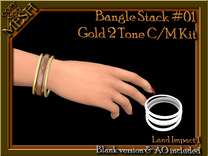 Bangle Stack #01 Gold 2 Tone Copy Mod Mesh Kit