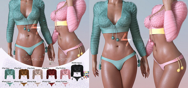 Scandalize. Madeva.Top. Aqua