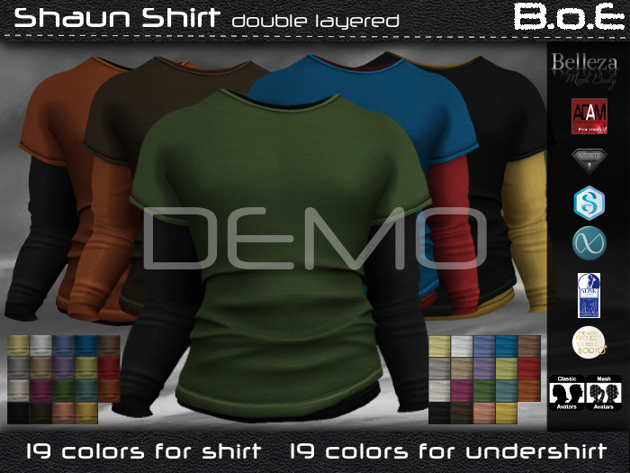 B.o.E - DEMO -  Shaun Shirt (box) - TMP, ADAM, SLINK, signature, belleza jake, Nardcotics