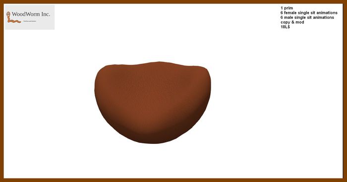 Beanbag: brown leather