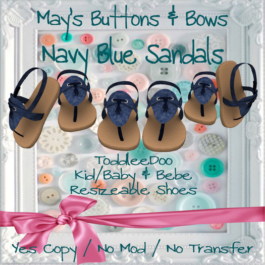 MBB * Navy Blue Sandals (TD&Bebe)