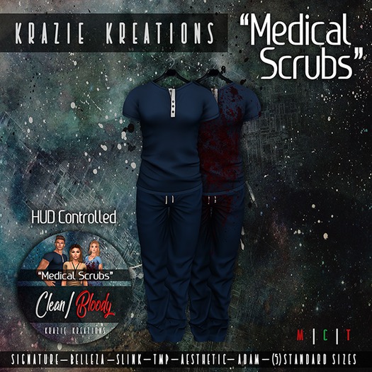 *KK* Scrubs (Medical) Male -NAVY- [add me]