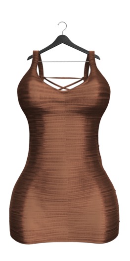 -Narcisse- ADD Nelly Lace up Dress - Bronze