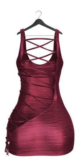 -Narcisse- ADD Nelly Lace up Dress - Berry