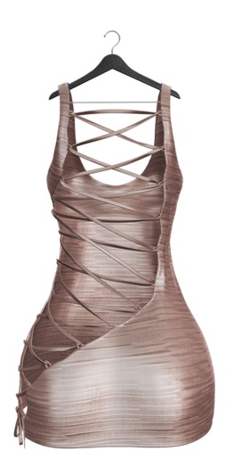 -Narcisse- ADD Nelly Lace up Dress - Nude